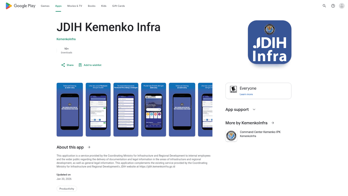 JDIH Kemenko Infra